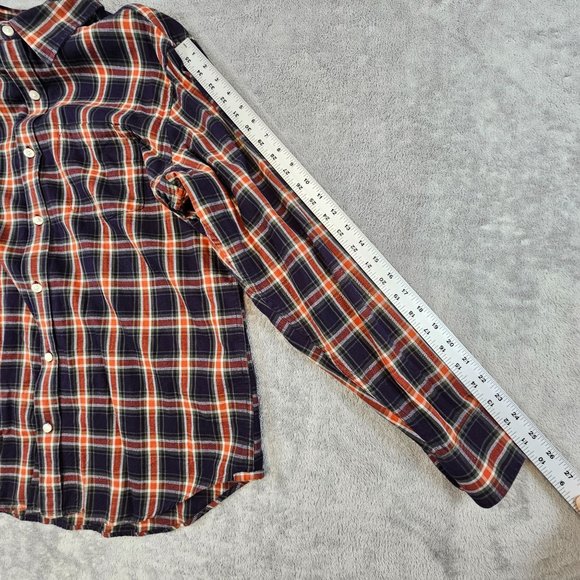 Banana Republic Flannel Shirt Men's Large Multicolor Plaid Soft Wash Long Sleeve - Picture 7 of 10
